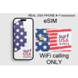 +1 номер телефона есим карта США оператор SurfusaMobile