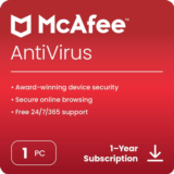 McAfee AntiVirus 2025 1устройство 1 год Глобальный ключ