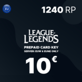 League of Legend Riot Points 10 EUR 1240 RP/EU Server🔑
