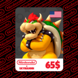 🟡Карта пополнения Nintendo eShop 65$ USD США🇺🇸БЫСТРО