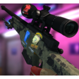 AWP | Safari Mesh С 4 СЛУЧАЙНЫМИ НАКЛЕЙКАМИ