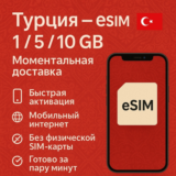 eSIM для интернета в Турции | 1-5-10 Гб
