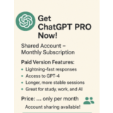 ChatGPT PRO – ежемесячная подписка (доступ GPT-4o)