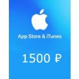 1500 руб AppStore iTunes подарочная карта пополненияRUR