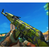 AK-47 | Olive Polycam FT  С 4 СЛУЧАЙНЫМИ НАКЛЕЙКАМИ