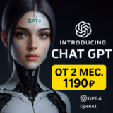 ОТ 2 МЕСЯЦЕВ 1190  ChatGPT plus