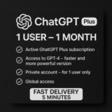 ChatGPT Plus (1 пользователь, 1 месяц) — учётная запись