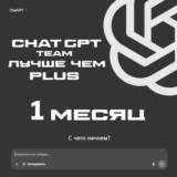ChatGPT TEAM o3/o4/o1 БЕЗ ВХОДА 1 МЕСЯЦ