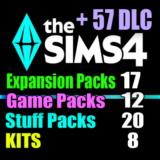 SIMS 4 + 57 DLC (17 допов・12 наборов・20 кат.・8 компл.)
