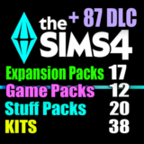 SIMS 4 + 87 DLC (17 допов・12 наборов・20 кат.・38 компл.)