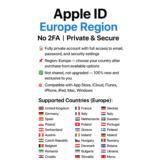 Apple ID Европа: UK + FR + DE + Другие | Без 2FA 🔐