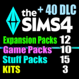 SIMS 4 + 40 DLC (12 допов・10 наборов・15 кат.・3 компл.)