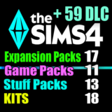 SIMS 4 + 59 DLC (17 допов・11 наборов・13 кат.・18 компл.)