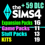 SIMS 4 + 59 DLC (16 допов・11 наборов・13 кат.・19 компл.)