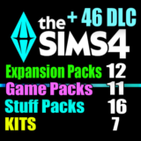 SIMS 4 + 46 DLC (12 допов・11 наборов・16 кат.・7 компл.)