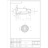 Чертеж и 3D модель детали винт
