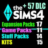 SIMS 4 + 57 DLC (17 допов・11 наборов・14 кат.・15 компл.)