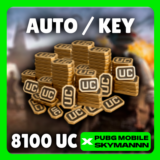 24/7 АВТО | 8100 UC КЛЮЧ | PUBG Mobile GLOBAL