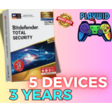 Bitdefender Total Security 5 устройств, ключ на 3 года.