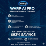 Warp AI Pro 1 год | Скидка 92% | $38 только | БЕЗУМНО🔥