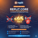 Replit Core 12 месяцев | Скидка 85% | $45 | Лучшая