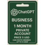 ChatGPT Bussiness  Team 1 Month Private Account