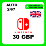 АВТО КАРТА ПОПОЛНЕНИЯ Nintendo eShop 30 GBP UK 24/7