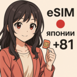 Esim номер Японии +81 для приема СМС