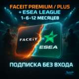 FACEIT PREMIUM/PLUS ПОДПИСКА БЕЗ ВХОДА +ESEA 1-6-12 МЕС