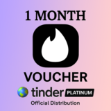 TINDER PLATINUM 1 MONTH CODE 24/7 VOUCHER INSTANT