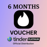 TINDER PLATINUM 6 MONTHS CODE 24/7 VOUCHER INSTANT