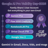 Google AI Pro, Gemini Pro, Veo3.1, Drive 2TB, 12Month