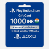 Карта пополнения PlayStation PSN Store на 1000 индийски