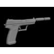 pistol with a silencer
