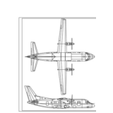 Чертеж  Самолет АН-140