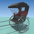 3D-model of rickshaw