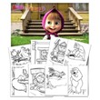 Coloring with cartoon characters Masha and the Bear