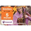 Payment card Azercell 5 Azn