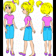 Girl 3 types -Animated character to create games