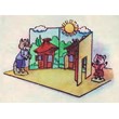 The wolf and the three little pigs (Paper Crafts)