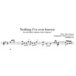Nothing I´ve ever known-notes and tabs for guitar