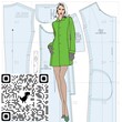 Pattern female demi coat