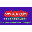 Recharge codes for sms-reg.com (1000 rubles)
