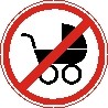 Sticker. The strollers prohibited. Format .cdr