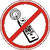 Sticker. To switch off mobile phones. Format .cdr