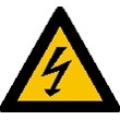 Sticker. Caution, electrical voltage. Format .cdr