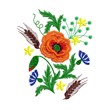 Machine embroidery design, flowers 140x170 mm.