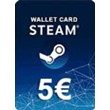 STEAM WALLET GIFT CARD €5 EUR ✅ FOR EUR WALLETS 🎁