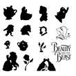 Beauty and the Beast svg,cut files,silhouette clipart,v