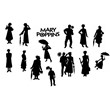 Mary Poppins svg,cut files,silhouette clipart,vinyl fil